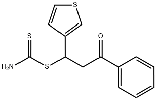 3-OXO-3-PHENYL-1-(3-THIENYL)PROPYL AMINOMETHANEDITHIOATE Struktur