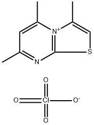 2,4,9-trimethyl-7-thia-5-aza-1-azoniabicyclo[4.3.0]nona-1,3,5,8-tetraene perchlorate Struktur