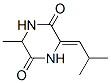 2,5-Piperazinedione,3-methyl-6-(2-methylpropylidene)-,(6Z)-(9CI) Struktur