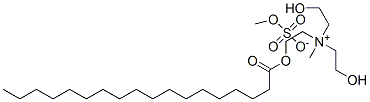 [bis(2-hydroxyethyl)]methyl[2-[(1-oxooctadecyl)oxy]ethyl]ammonium methyl sulphate Struktur