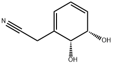 1,3-Cyclohexadiene-1-acetonitrile, 5,6-dihydroxy-, (5S,6R)- (9CI) Struktur