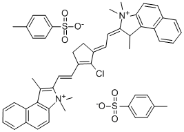 2-[2-[2-Chloro-3-[2-(1,3-d]-hydro-1,1,3-trimethyl-2H-benzo[e]-indole-2-ylidene)-ethylidene]-1-cyclopentene-1-yl]-ethenyl Struktur