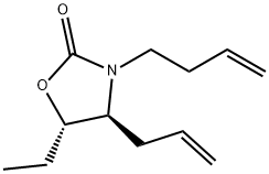 2-Oxazolidinone,3-(3-butenyl)-5-ethyl-4-(2-propenyl)-,(4S,5S)-(9CI) Struktur