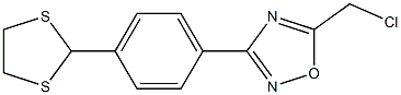 5-(CHLOROMETHYL)-3-[4-(1,3-DITHIOLAN-2-YL)PHENYL]-1,2,4-OXADIAZOLE Struktur