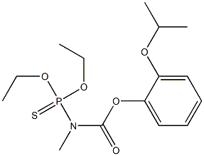 N-(Diethoxyphosphinothioyl)-N-methylcarbamic acid o-isopropoxyphenyl ester Struktur