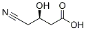 Butanoic acid, 4-cyano-3-hydroxy-, (3R)- Struktur