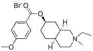 [(4aR,7R,8aR)-2-ethyl-2-methyl-3,4,4a,5,6,7,8,8a-octahydro-1H-isoquinolin-7-yl] 4-methoxybenzoate bromide Struktur