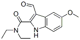 N,N-diethyl-3-formyl-5-methoxy-1H-indole-2-carboxamide Struktur