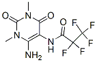 Propanamide,  N-(6-amino-1,2,3,4-tetrahydro-1,3-dimethyl-2,4-dioxo-5-pyrimidinyl)-2,2,3,3,3-pentafluoro- Struktur