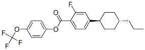 Benzoic acid, 2-fluoro-4-(trans-4-propylcyclohexyl)-, 4-(trifluoromethoxy)phenyl ester Struktur