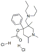 [5-[(dipropylamino)methyl]-1,2,5-trimethyl-4-phenyl-4-piperidyl] acetate dihydrochloride Struktur