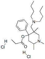 [5-[(dibutylamino)methyl]-1,2,5-trimethyl-4-phenyl-4-piperidyl] propanoate dihydrochloride Struktur