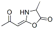 5-Oxazolidinone,2-acetonylidene-4-methyl-,(+)-(8CI) Struktur