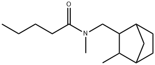 N-Methyl-N-[(3-methyl-2-norbornyl)methyl]valeramide Struktur