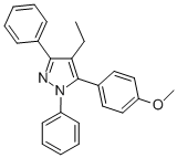 1,3-DIPHENYL-4-ETHYL-5-(4-METHOXYPHENYL)-1H-PYRAZOLE Struktur