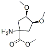 Cyclopentanecarboxylic acid, 1-amino-3,4-dimethoxy-, methyl ester, (3R,4S)- (9CI) Struktur