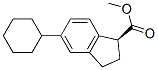 [S,(-)]-5-Cyclohexylindane-1-carboxylic acid methyl ester Struktur