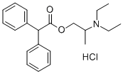 ACETIC ACID, DIPHENYL-, 2-(DIETHYLAMINO)PROPYL ESTER, HYDROCHLORIDE Struktur