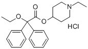 2,2-Diphenyl-2-ethoxyacetic acid (1-ethyl-4-piperidyl) ester hydrochlo ride Struktur