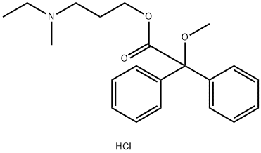 2,2-Diphenyl-2-methoxyacetic acid (3-(N-ethyl-N-methylamino)propyl) es ter hydrochloride Struktur