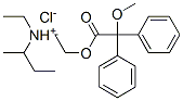 butan-2-yl-ethyl-[2-(2-methoxy-2,2-diphenyl-acetyl)oxyethyl]azanium ch loride Struktur