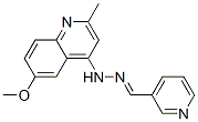 6-methoxy-2-methyl-N-(pyridin-3-ylmethylideneamino)quinolin-4-amine Struktur