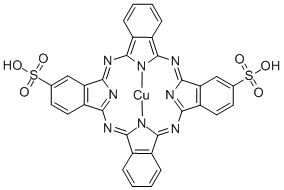 Copper phthalocyanine disulfonic acid Struktur