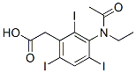 [3-(N-Ethylacetylamino)-2,4,6-triiodophenyl]acetic acid Struktur