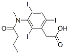 [2,4,6-Triiodo-3-(N-methylbutyrylamino)phenyl]acetic acid Struktur