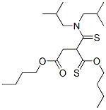 Butanedioic acid, bis(2-methylpropyl)aminothioxomethylthio-, dibutyl ester Struktur