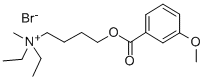 Ammonium, diethyl(4-hydroxybutyl)methyl-, bromide, m-anisate Struktur