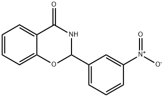 2-{3-nitrophenyl}-2,3-dihydro-4H-1,3-benzoxazin-4-one Struktur