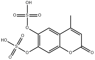 4-METHYL-6,7-BIS(SULFOXY)-2H-1-BENZOPYRAN-2-ONE DISODIUM SALT TRIHYDRATE Struktur