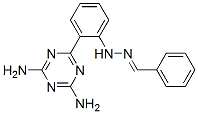 Benzaldehyde [2-(4,6-diamino-1,3,5-triazin-2-yl)phenyl]hydrazone Struktur