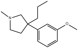 (+)-3-(m-Methoxyphenyl)-1-methyl-3-propylpyrrolidine Struktur