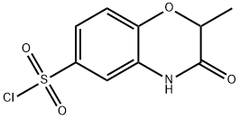 2-METHYL-3-OXO-3,4-DIHYDRO-2H-BENZO[1,4]OXAZINE-6-SULFONYL CHLORIDE Struktur