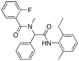 Benzeneacetamide, N-(2-ethyl-6-methylphenyl)-alpha-[(2-fluorobenzoyl)methylamino]- (9CI) Struktur