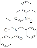 Benzeneacetamide, alpha-[butyl(2-hydroxybenzoyl)amino]-2-chloro-N-(2,6-dimethylphenyl)- (9CI) Struktur