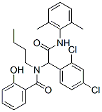 Benzeneacetamide, alpha-[butyl(2-hydroxybenzoyl)amino]-2,4-dichloro-N-(2,6-dimethylphenyl)- (9CI) Struktur