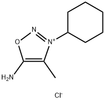 3-cyclohexyl-4-methyl-1-oxa-2-aza-3-azoniacyclopenta-2,4-dien-5-amine chloride Struktur