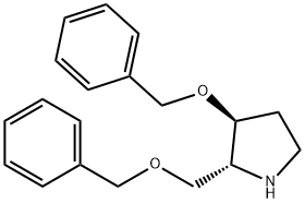 Pyrrolidine, 3-(phenylmethoxy)-2-(phenylmethoxy)methyl-, (2R,3S)- Struktur