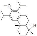 Phenanthrene, 1,2,3,4,4a,9,10,10a-octahydro-7-methoxy-1,1,4a-trimethyl-6,8-bis(1-methylethyl)-, (4aS,10aS)- Struktur