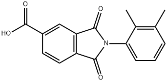 2-(2,3-DIMETHYL-PHENYL)-1,3-DIOXO-2,3-DIHYDRO-1H-ISOINDOLE-5-CARBOXYLIC ACID Struktur