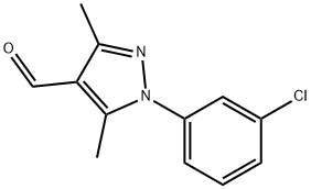 1-(3-chlorophenyl)-3,5-dimethyl-1H-pyrazole-4-carbaldehyde Struktur