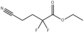 Butanoic acid, 4-cyano-2,2-difluoro-, ethyl ester Struktur