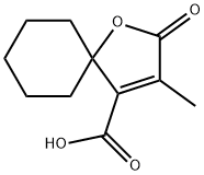 3-Methyl-2-oxo-1-oxaspiro[4.5]dec-3-ene-4-carboxylic acid Struktur