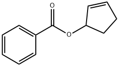 Benzoic acid 2-cyclopenten-1-yl ester Struktur