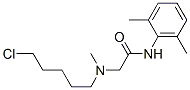 N-(2,6-Dimethylphenyl)-2-[(5-chloropentyl)methylamino]acetamide Struktur