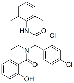 Benzeneacetamide, 2,4-dichloro-N-(2,6-dimethylphenyl)-alpha-[ethyl(2-hydroxybenzoyl)amino]- (9CI) Struktur