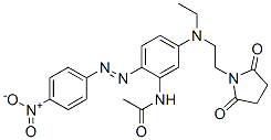 N-[5-[[2-(2,5-dioxo-1-pyrrolidinyl)ethyl]ethylamino]-2-[(4-nitrophenyl)azo]phenyl]acetamide Struktur